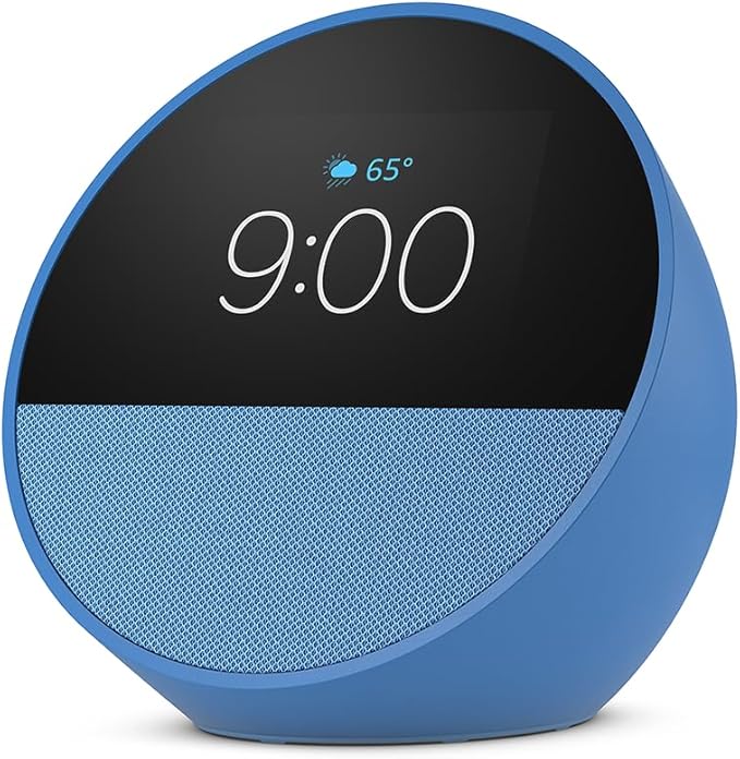 Echo Spot (2024), Smart alarm clock with vibrant sound + Alexa