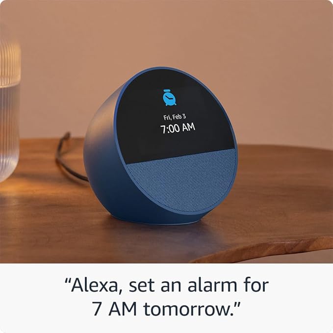 Echo Spot (2024), Smart alarm clock with vibrant sound + Alexa