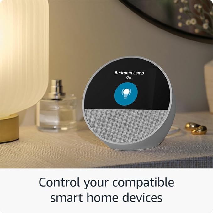 Echo Spot (2024), Smart alarm clock with vibrant sound + Alexa