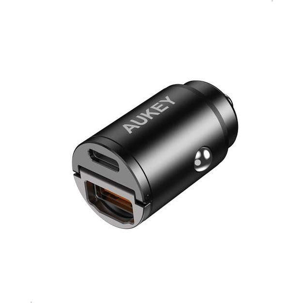 Aukey Car Charger 30W Ultra Small 2-Port (A+C Port) Black Cc-A3