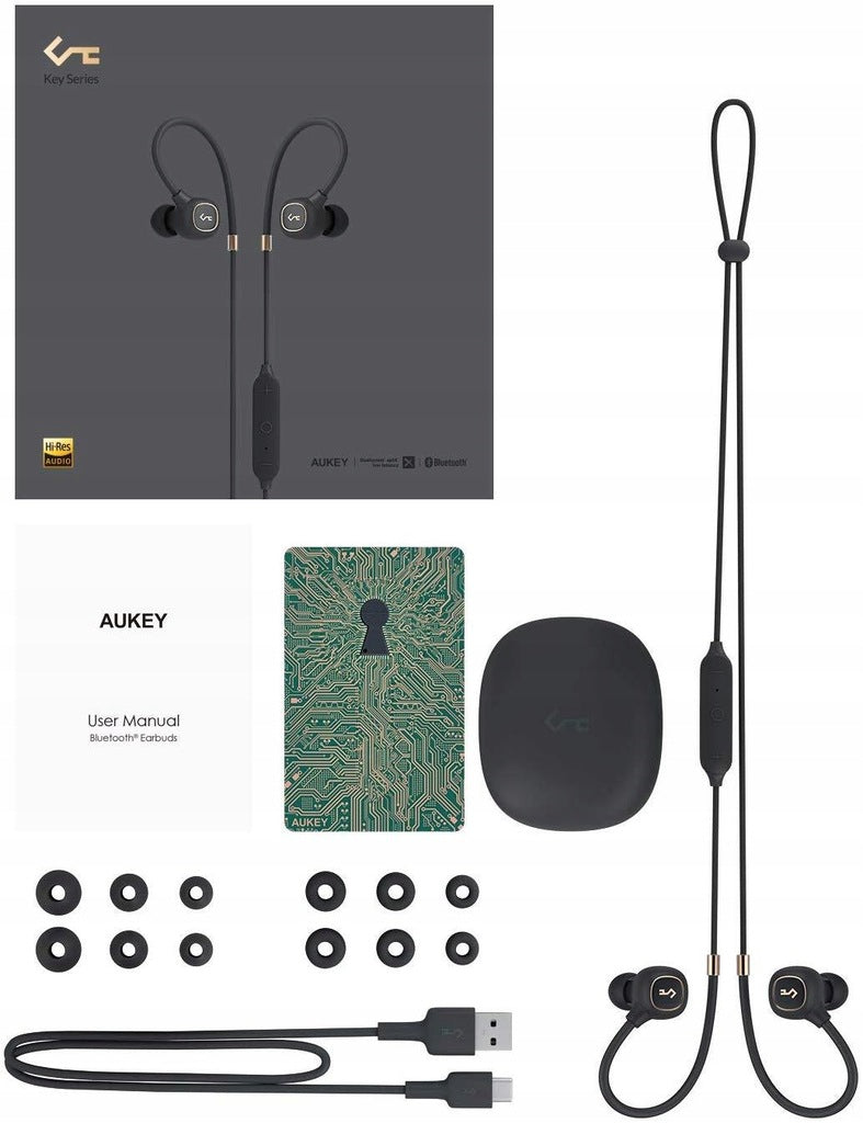 Aukey EP-B80 Hybrid Dual-Driver Wireless Earbuds Grey (AKY-SHS-EPB80-GRY)