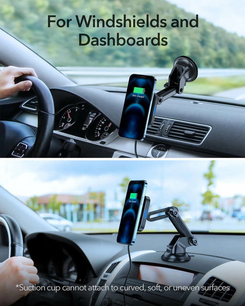 HaloLock™ Dashboard Wireless Car Charger for iPhone 13-12  Supports Apple MagSafe (Sale)