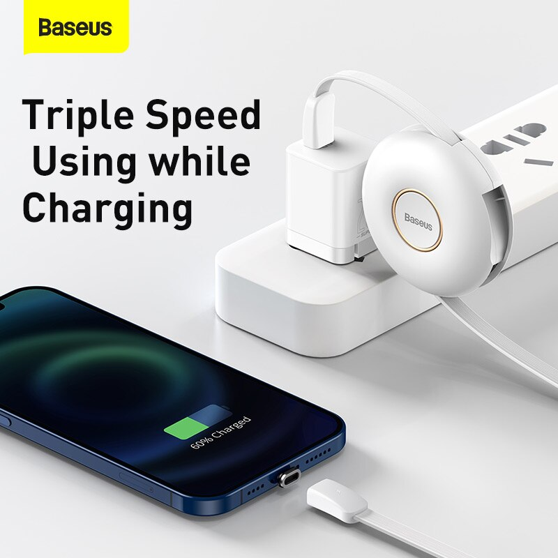 Baseus PD 20W Magnetic 3 in 1 USB C Cable for iPhone 12 Charger Micro USB Type C Fast Charging for Samsung Retractable Cord (Sale)