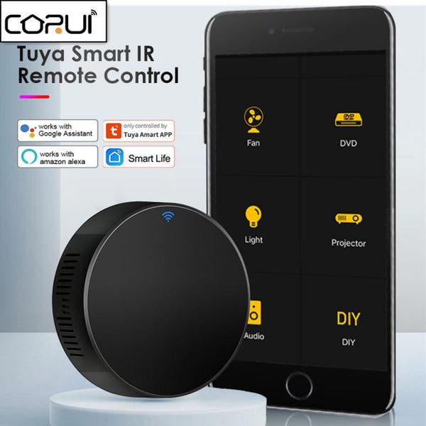 New CORUI Tuya WiFi Infrared Remote Control Smart Universal Smart Home Control TV DVD AUD AC Works With Alexa Google Home