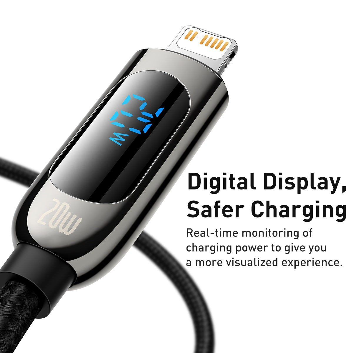 Baseus USB-C to Lightning Cable Display Fast Charging Data Cable  Cable Length 1m and 2m Black