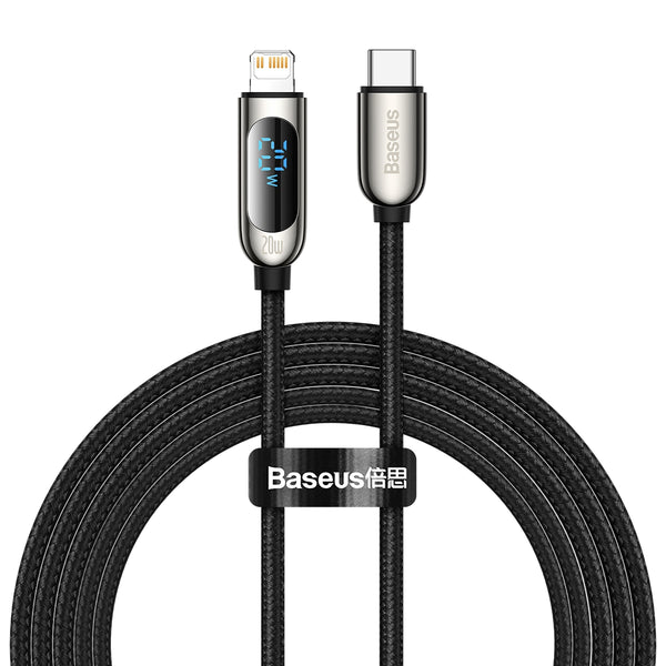 Baseus USB-C to Lightning Cable Display Fast Charging Data Cable  Cable Length 1m and 2m Black