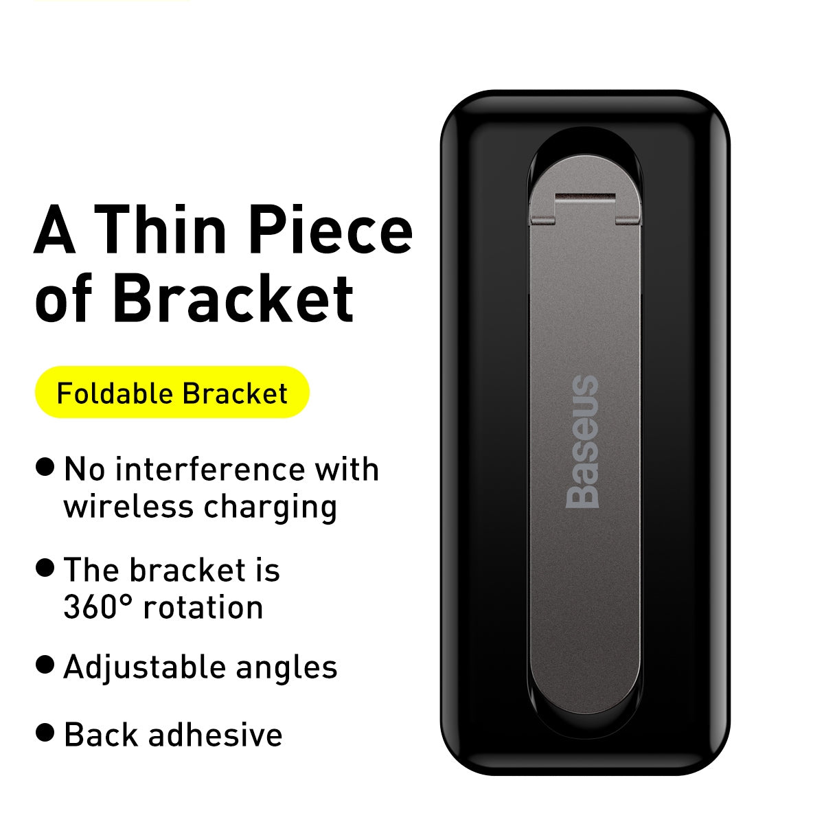 Baseus Foldable Rotating Bracket for Mobile Phone Black