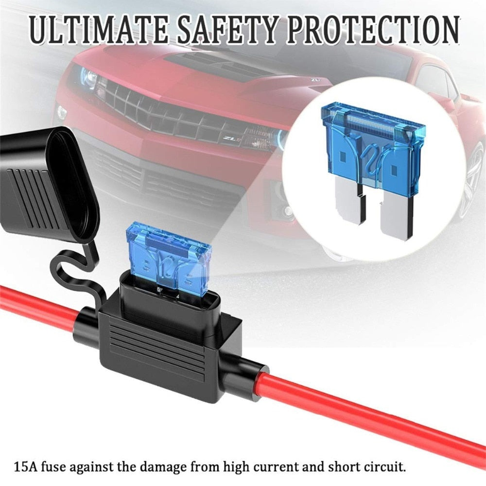 Car Socket Extension Cord Battery Clamp to Lighter Socket