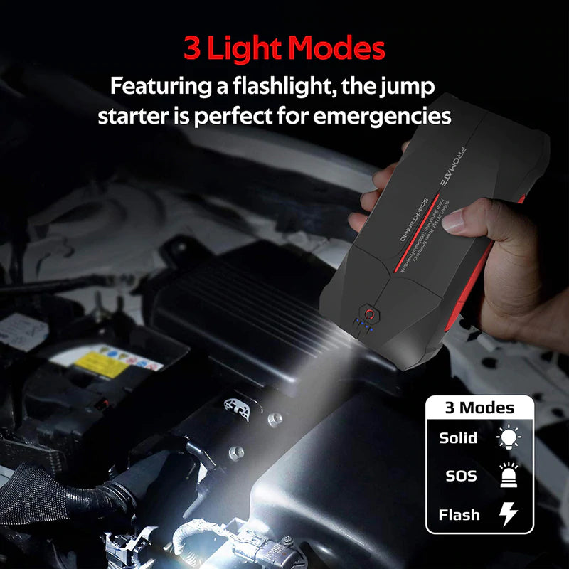 PROMATE SparkTank-10  800A-12V High Power Emergency Jump Starter with 10000mAh Power Bank (Sale)